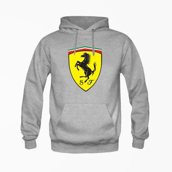 Grey Fleece Ferrari Hoodie